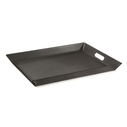 Rectangular Plastic Room Service Tray, Black